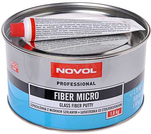 Шпатлевка Novol Fiber MIKRO 1,8кг фото в интернет магазине 