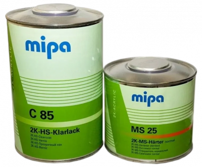 Лак Mipa 2К-HS-Klarlack C85 1,5л комплект фото в интернет магазине 