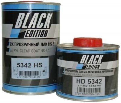 Лак прозрачный Black Edition Maxtor B5342 2K 2:1 HS 0,4л +отверд HD5342 0,2л фото в интернет магазине 
