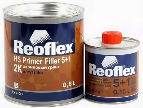 5+1 Грунт 2К Reoflex выравнивающий черный 0,8л +отв 0,16л фото в интернет магазине 