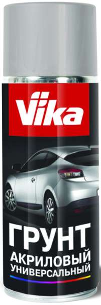 Грунт акриловый универсальный Vika серый 520мл аэрозоль фото в интернет магазине 