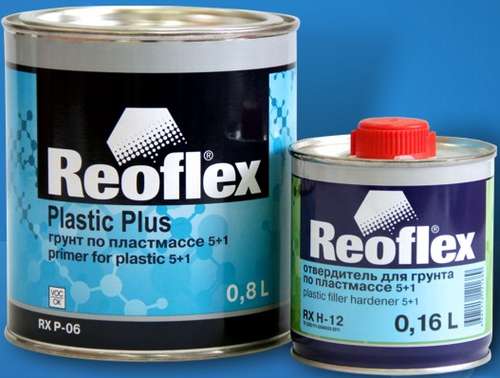 Грунт 2К по пластмассе 5+1 Reoflex серый 0,8л +отв 0,16л фото в интернет магазине 