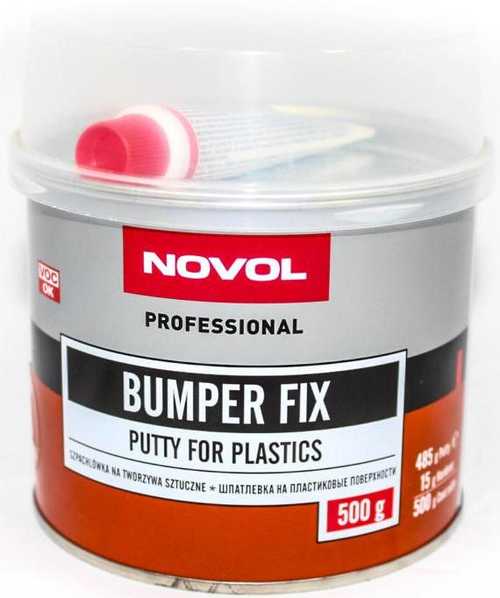 Шпатлевка Novol BUMPER FIX для пластмасс 0,5кг фото в интернет магазине 