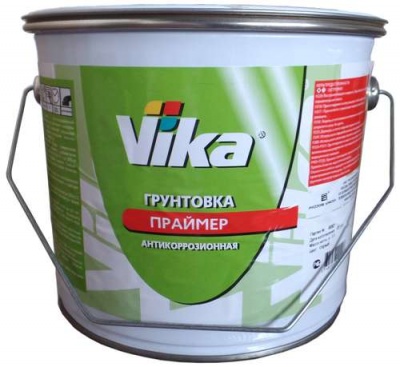 Грунтовка Праймер Vika антикоррозионная серая 3,5кг фото в интернет магазине 