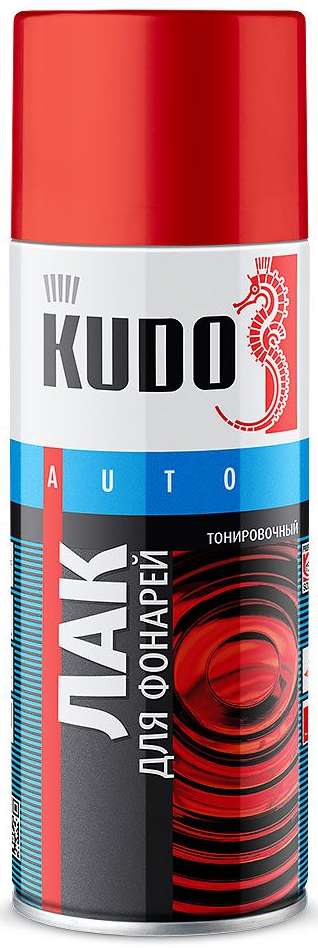 Лак для тонировки фар KUDO красный аэроз 0,52л фото в интернет магазине 