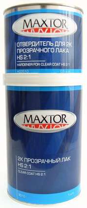 Лак MAXTOR 3510 2К CLEAR COAT HS 2:1 1л +отверд HD3510 0,5л фото в интернет магазине 