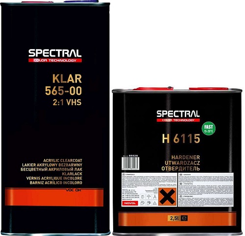 Лак SPECTRAL KLAR 565 VHS 2:1 бесцветный 5л +отвердитель H6115 2,5л фото в интернет магазине 