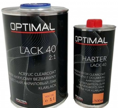 Лак SPECTRAL OPTIMAL LACK 40 бесцветный 5л +отвердитель OPTIMAL HARTER 2,5л фото в интернет магазине 