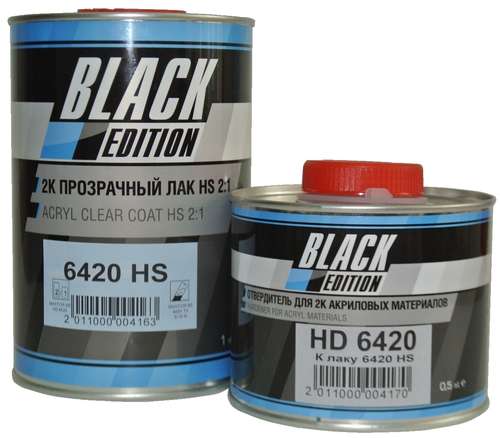 Лак прозрачный Black Edition Maxtor B6420 2K 2:1 HS 1л +отверд HD6420 0,5л фото в интернет магазине 